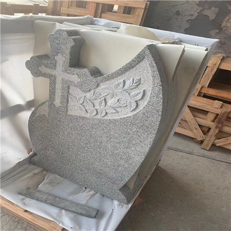 Black Granite Cross Headstone