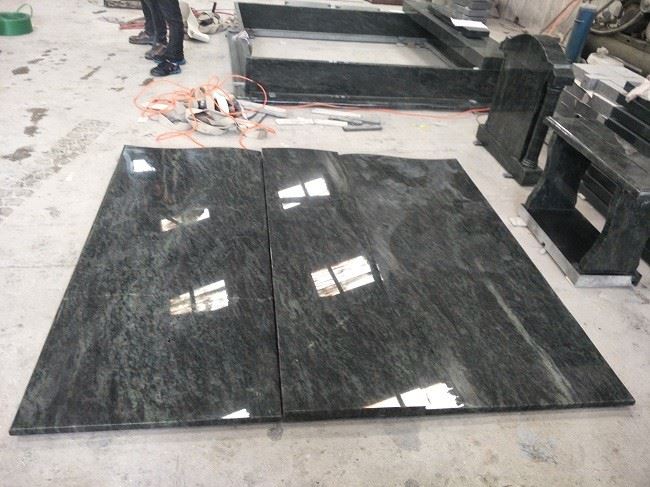 green granite headstone
