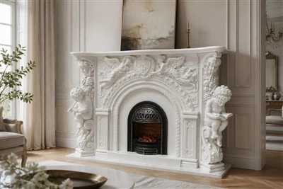 White Marble Fire Surround
